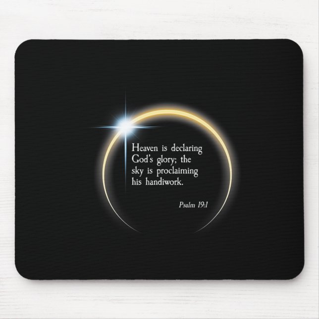 Tapis De Souris Éclipse solaire 2024 - Psaume 191 (Devant)