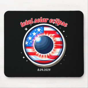 Tapis De Souris Éclipse solaire américaine Texas 4.8.24 totale sol