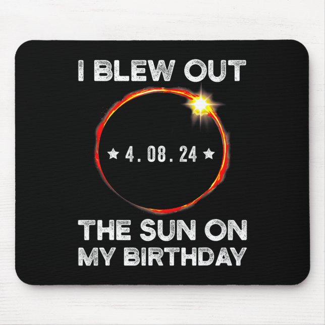 Tapis De Souris Eclipse Solaire Anniversaire J'Ai Éclaté Le Soleil (Devant)