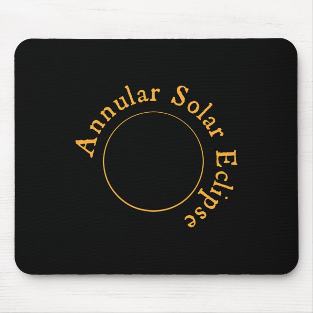 Tapis De Souris Éclipse solaire annuelle (Devant)
