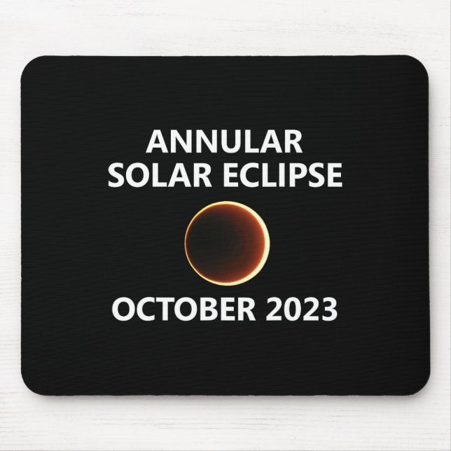Tapis De Souris Éclipse solaire annuelle octobre 14 octobre Nevada (Devant)