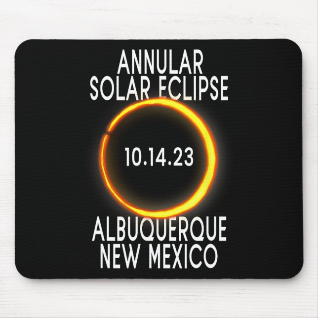 Tapis De Souris Éclipse solaire annuelle T - Albuquerque Nouveau-M (Devant)