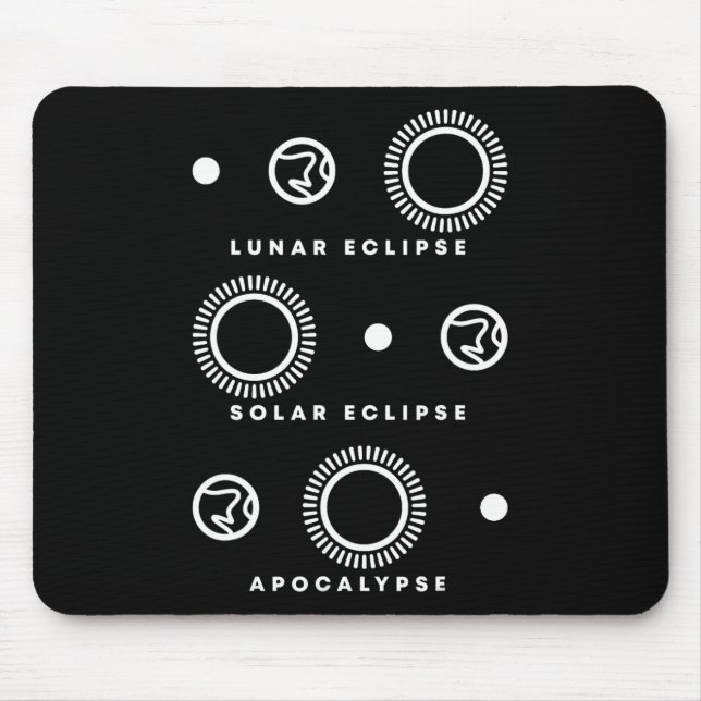 Tapis De Souris Eclipse solaire Apocalypse (Devant)