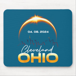 Tapis De Souris Éclipse solaire Cleveland Ohio Totale
