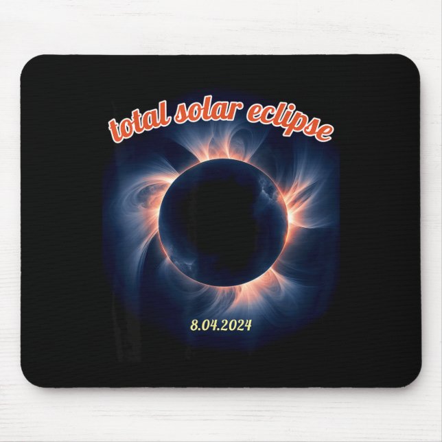 Tapis De Souris Éclipse solaire d'Amérique au Texas 4.8.24 éclipse (Devant)
