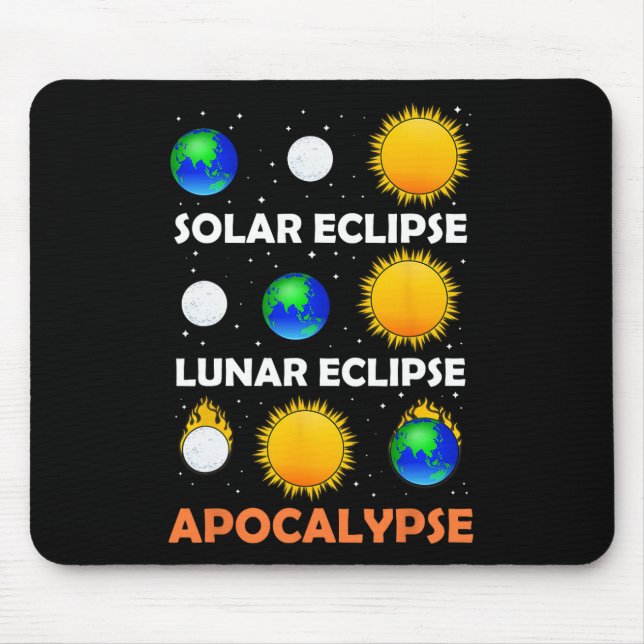 Tapis De Souris Éclipse solaire Éclipse lunaire Enseignant de scie (Devant)