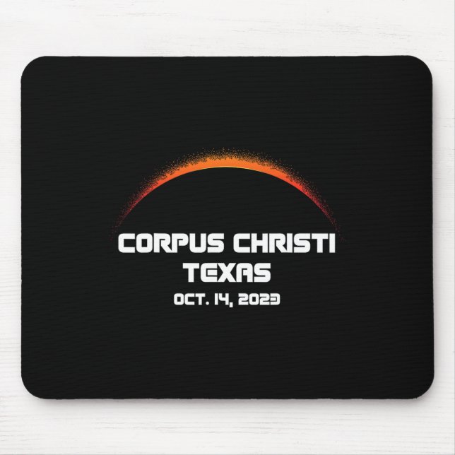 Tapis De Souris Éclipse Solaire S Corpus Christi Automne (Devant)