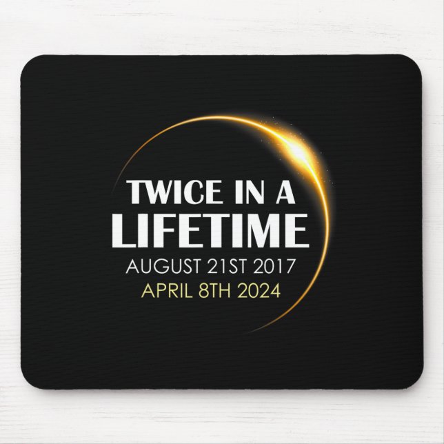 Tapis De Souris Éclipse Solaire S'Amuser Deux Fois Dans La Vie 202 (Devant)