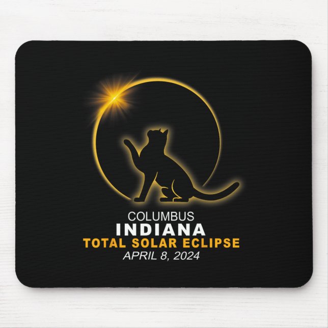 Tapis De Souris Éclipse solaire totale 2024 (Devant)