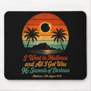 Tapis De Souris Éclipse solaire totale 2026 Espagne Mallorca Graph
