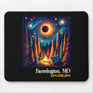 Tapis De Souris Éclipse solaire totale de Camng Farmington Missour