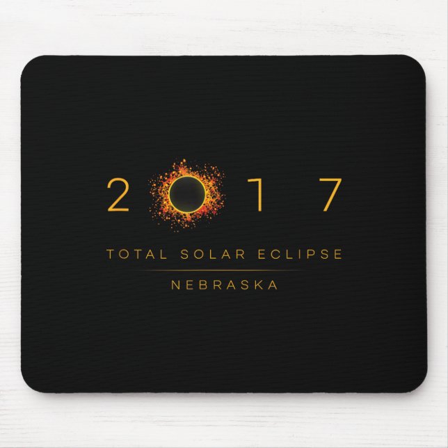 Tapis De Souris Éclipse solaire totale Nebraska 2017 (Devant)
