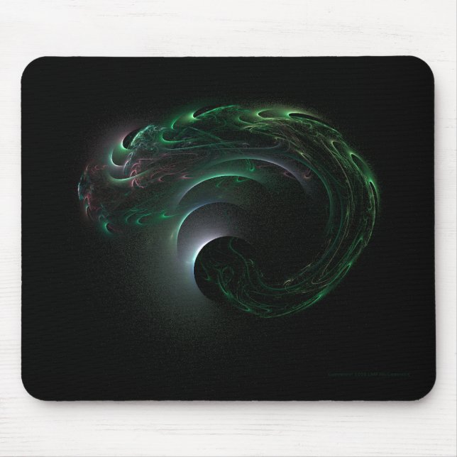 Tapis De Souris Éclipse verte Mousepad (Devant)
