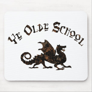 Tapis De Souris École Ancienne - Roi Arthur Chevaliers Dragon Médi