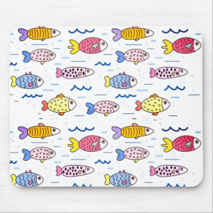 Tapis De Souris École colorée de poisson