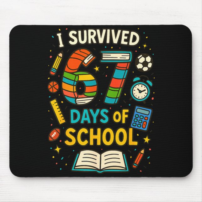 Tapis De Souris École drôle six sept mème élève professeur blague  (Devant)