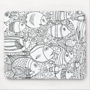 Tapis De Souris École inspirée des poissons