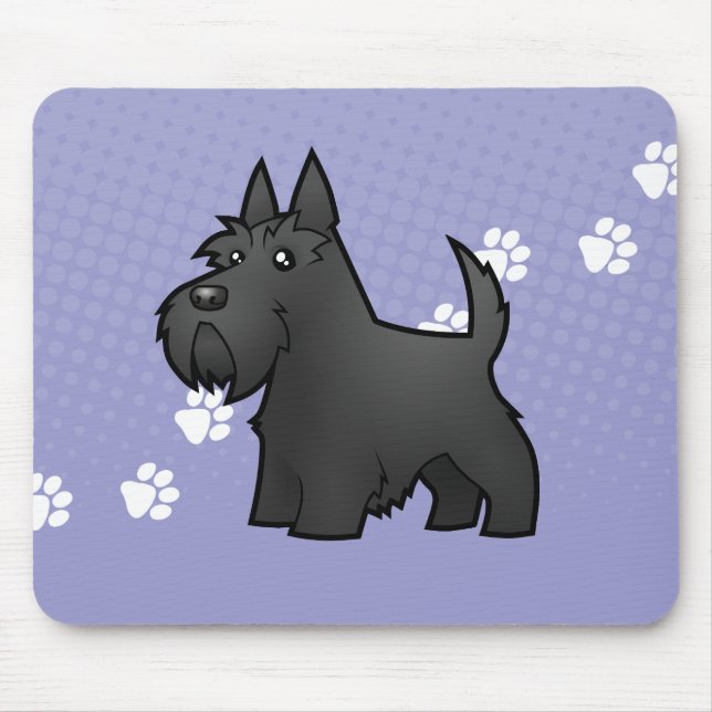 Tapis De Souris Écossais Terrier de bande dessinée (Devant)