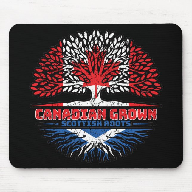 Tapis De Souris Écosse Écosse Canadian Canada Tree Roots Flag (Devant)