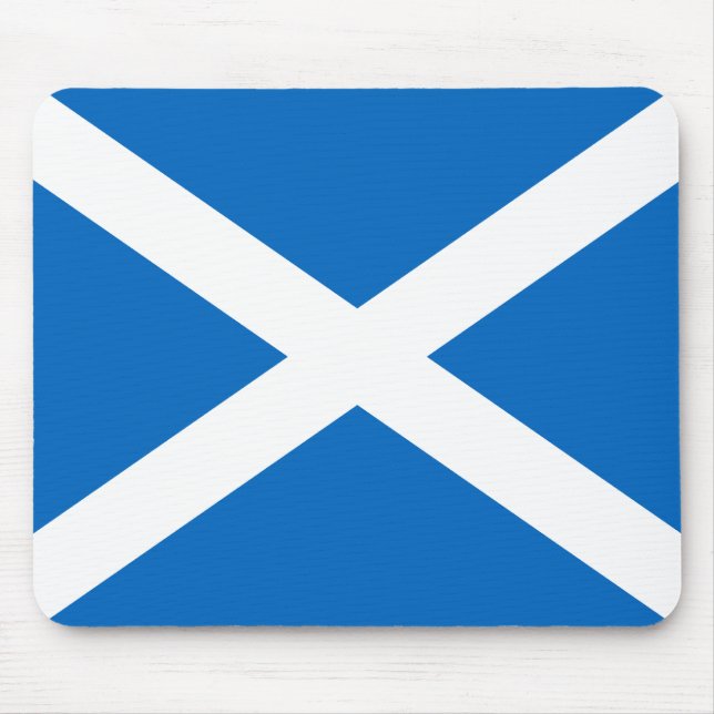 Tapis De Souris Ecosse's Saltire, Drapeau écossais (couleur offici (Devant)