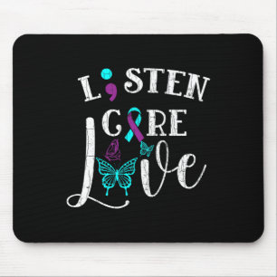Tapis De Souris Écouter Soins Amour Prévention du suicide - Graphi