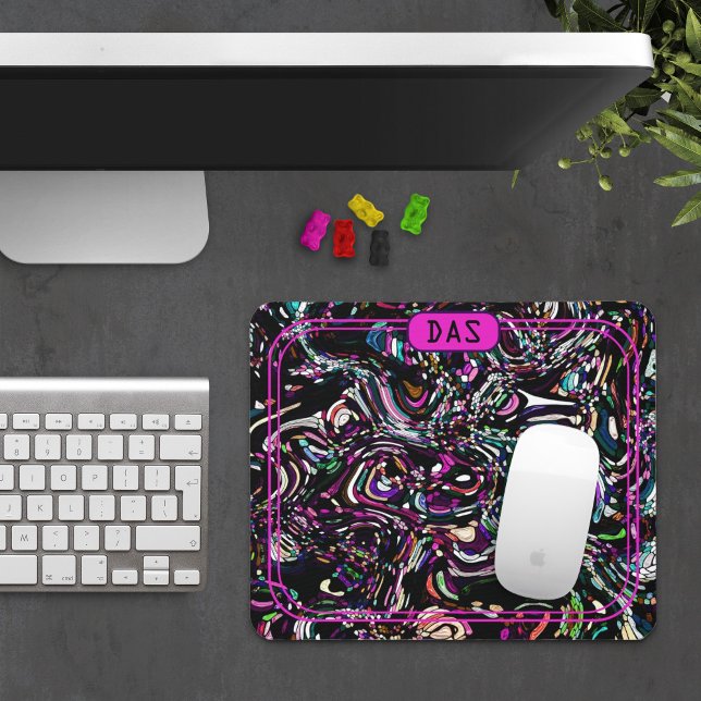 Tapis De Souris Écran hypnotique Purple (Créateur téléchargé)