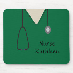 Tapis De Souris Écrans Médicales vert uniforme