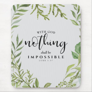 Tapis De Souris Écriture chrétienne Rien ne sera impossible
