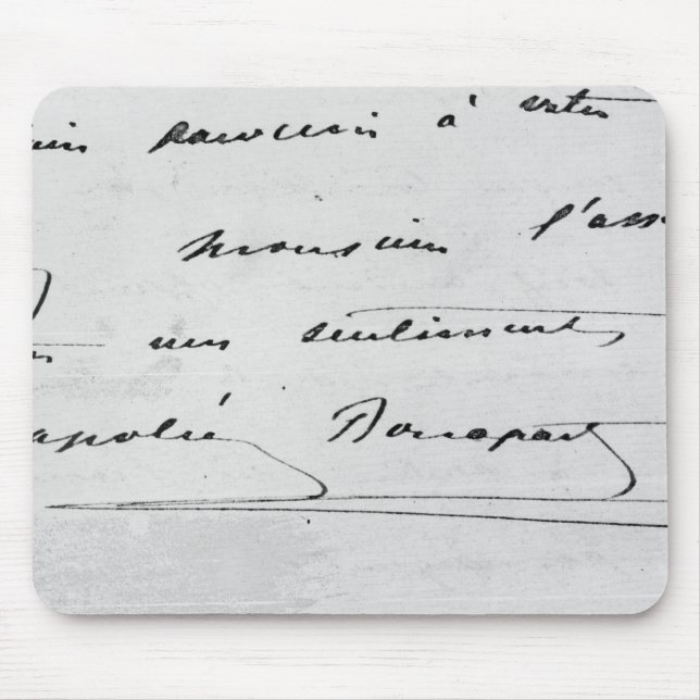 Tapis De Souris Écriture et signature (Devant)