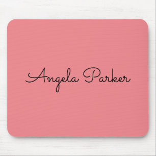 Tapis De Souris Écriture manuscrite simple rose Professionnel mode