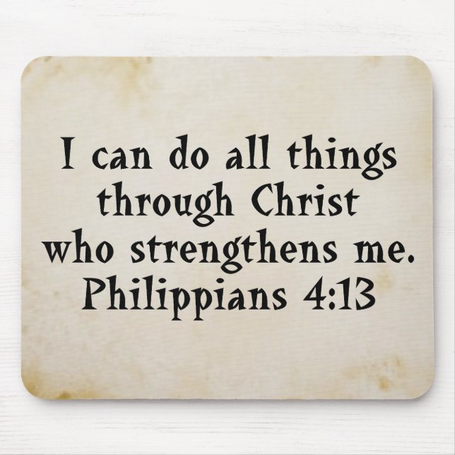 Tapis De Souris Écriture Phil 4:13 (Devant)