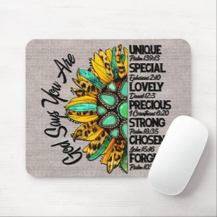 Tapis De Souris Écriture/Sublimation de tournesol inspirante