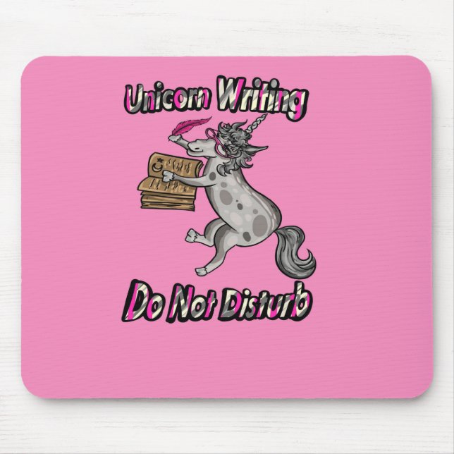 Tapis De Souris Écriture Unicorn - Ne pas déranger (Devant)
