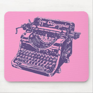 Tapis De Souris Écrivain violet Vintage