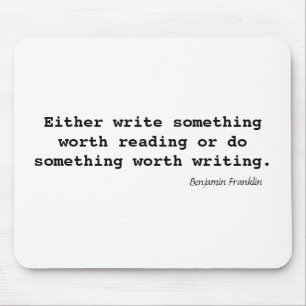 Tapis De Souris Écrivez quelque chose intéressant la lecture