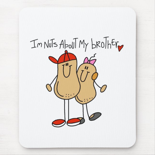 Tapis De Souris Écrous au sujet de mon frère (Devant)