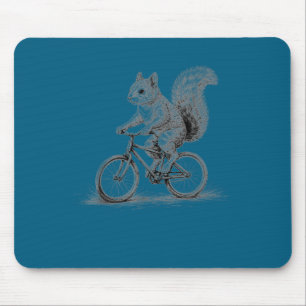 Tapis De Souris Écureuil faisant du vélo drôle cyclisme animal vél
