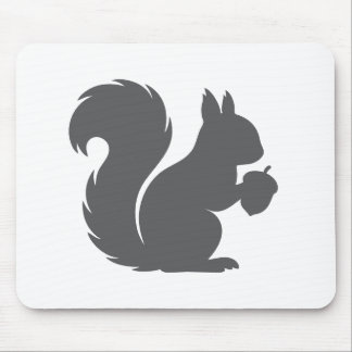 Tapis De Souris Écureuil gris sur fond blanc Animal