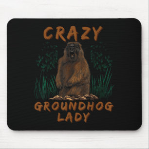 Tapis De Souris Écureuil terrestre fou marmotte rongeur