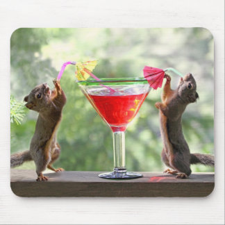 Tapis De Souris Écureuils à l'heure heureuse