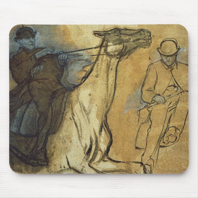 Tapis De Souris Edgar Degas | deux études des cavaliers (Devant)