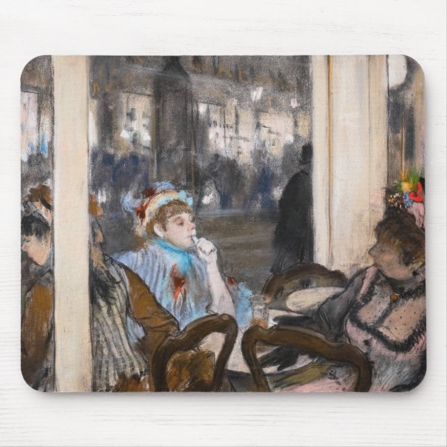 Tapis De Souris Edgar Degas - Femmes sur une terrasse de café en s (Devant)