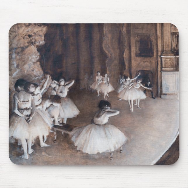 Tapis De Souris Edgar Degas - Répétition de ballet sur scène (Devant)