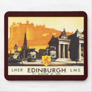 Tapis De Souris Edimbourg via LNER Rail Poster
