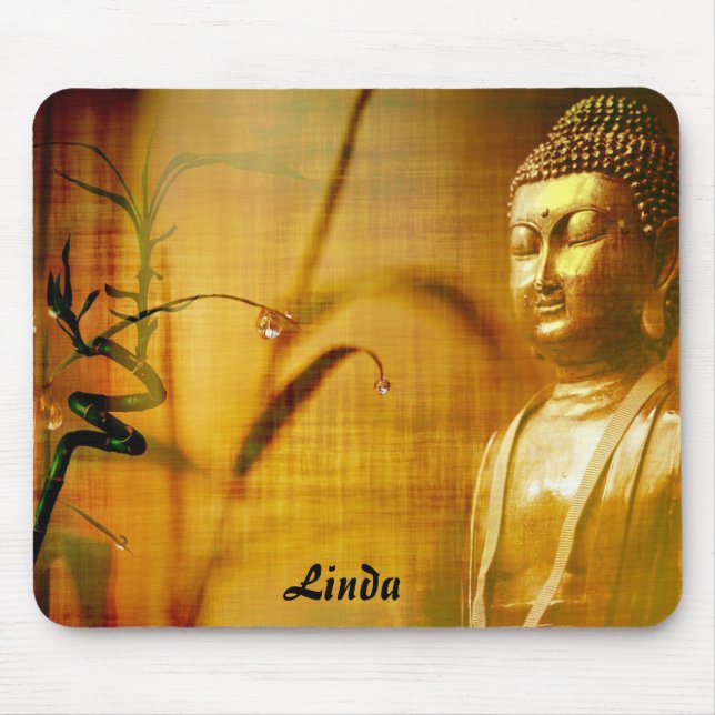 Tapis De Souris Editable Bouddha and Bamboo (Devant)