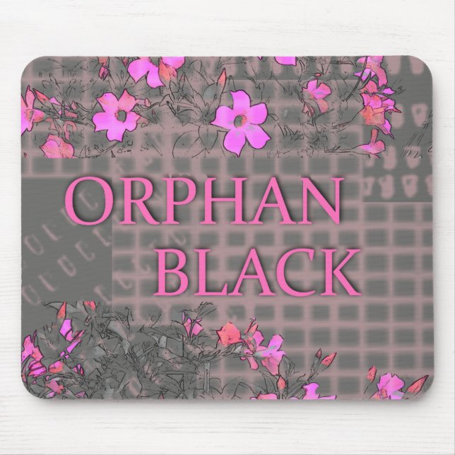 Tapis De Souris Édition orpheline florale de Noir-Alison (Devant)
