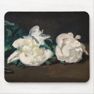 Tapis De Souris Edouard Manet - Branche de pivoines blanches, séca
