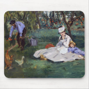 Tapis De Souris Edouard Manet - La famille Monet dans leur jardin
