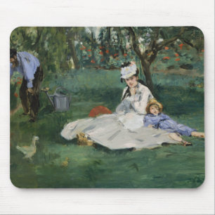 Tapis De Souris Edouard Manet - La Famille Monet dans son jardin