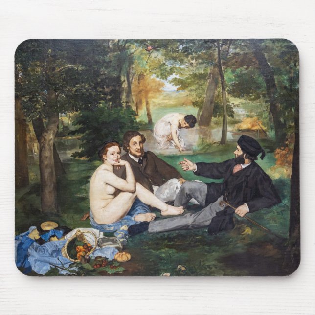 Tapis De Souris Edouard Manet - Le Déjeuner sur l'Herbe (Devant)